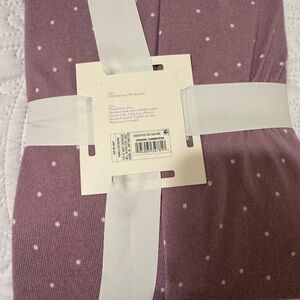 Stars Above Lavender Pajama Set with White Dots